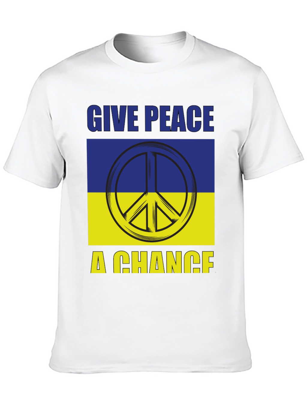 Give Peace A Chance Ukraine Flag Graphic T-Shirt