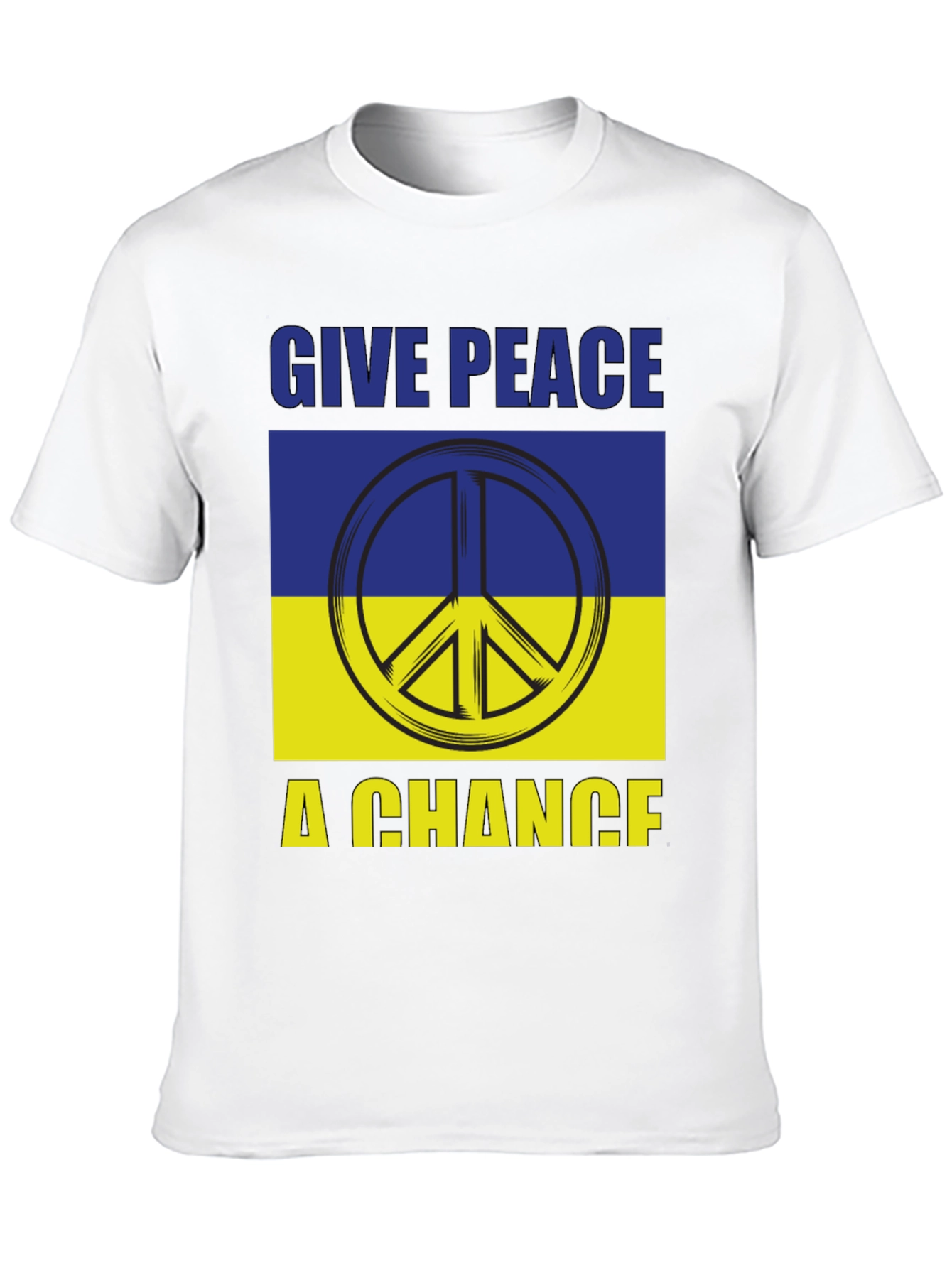 Give Peace A Chance Ukraine Flag Graphic T-Shirt