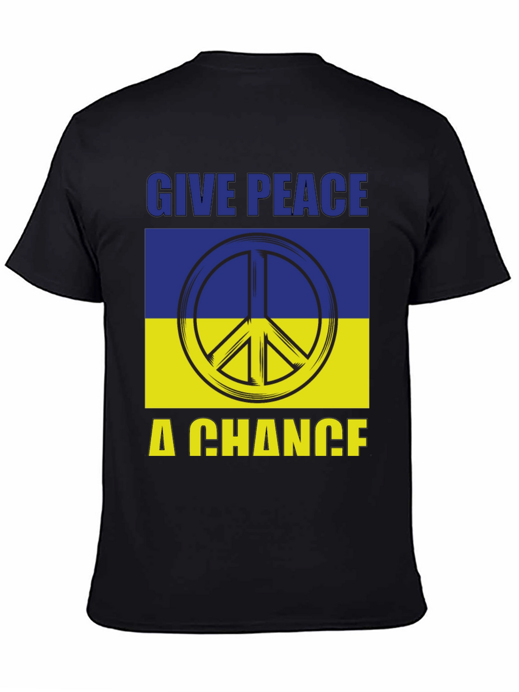 Give Peace A Chance Ukraine Flag Graphic T-Shirt