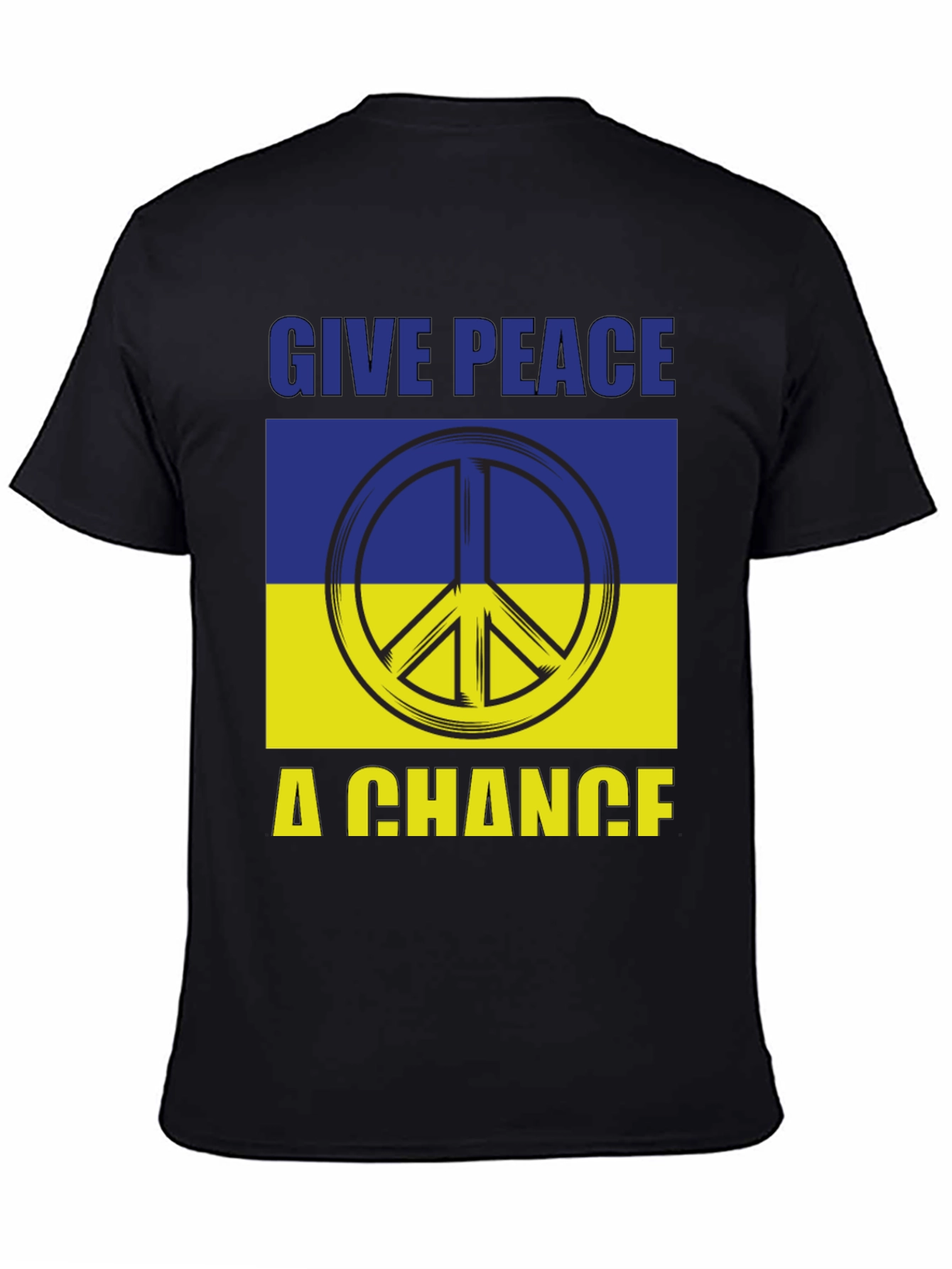 Give Peace A Chance Ukraine Flag Graphic T-Shirt