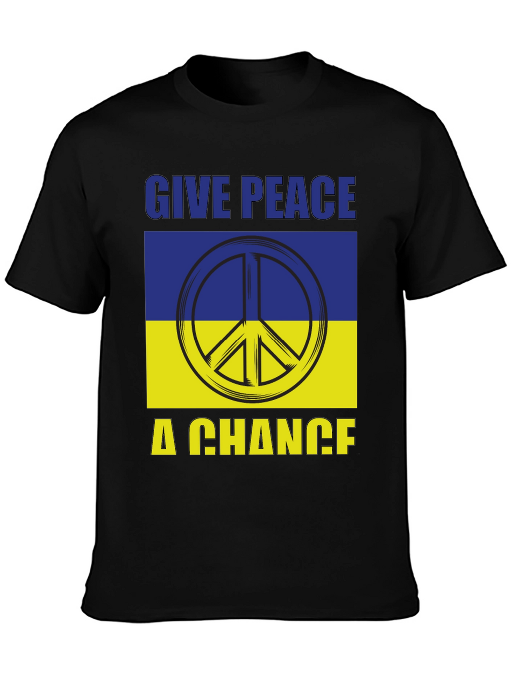 Give Peace A Chance Ukraine Flag Graphic T-Shirt