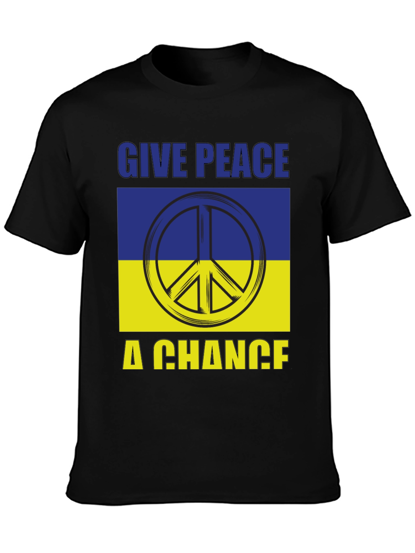 Give Peace A Chance Ukraine Flag Graphic T-Shirt