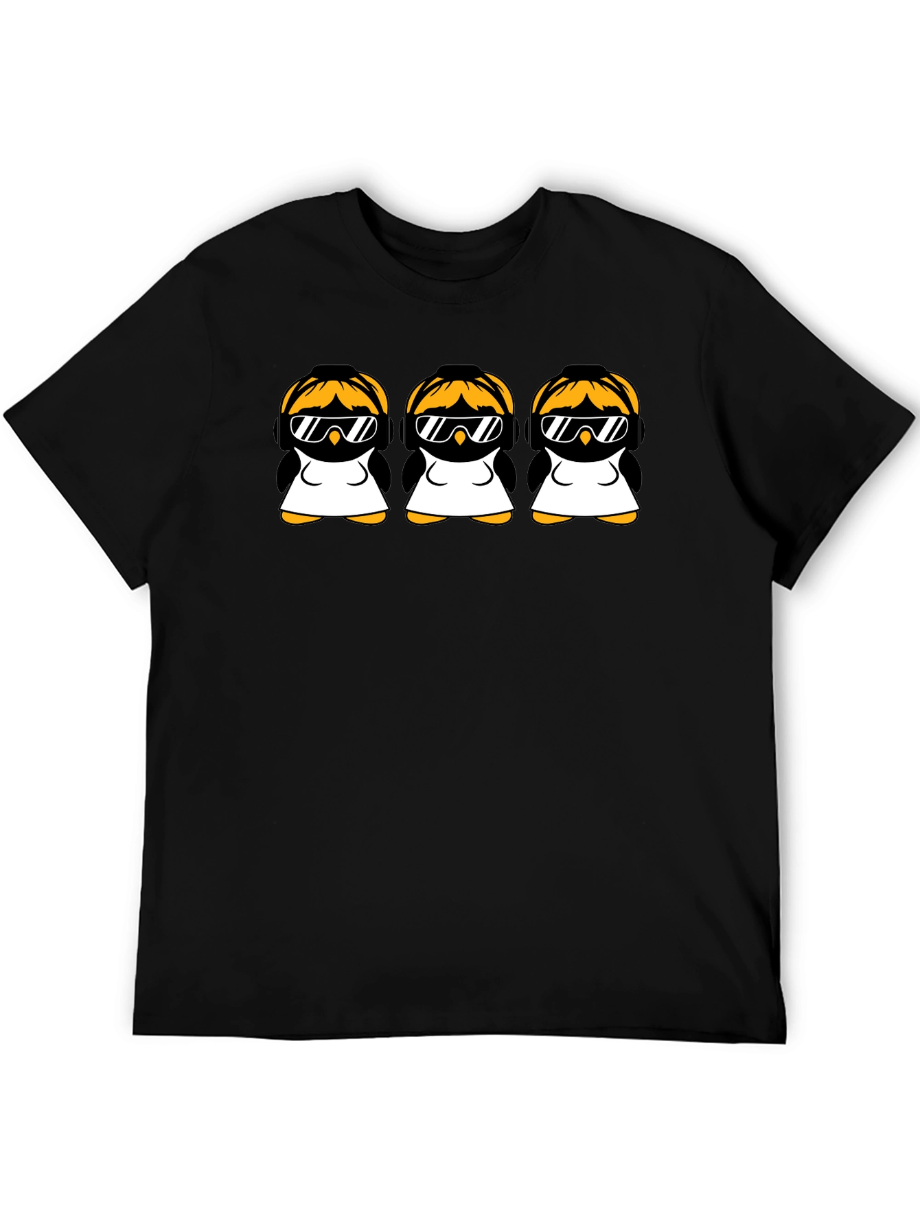 Penguin DJ Graphic Tee - Black