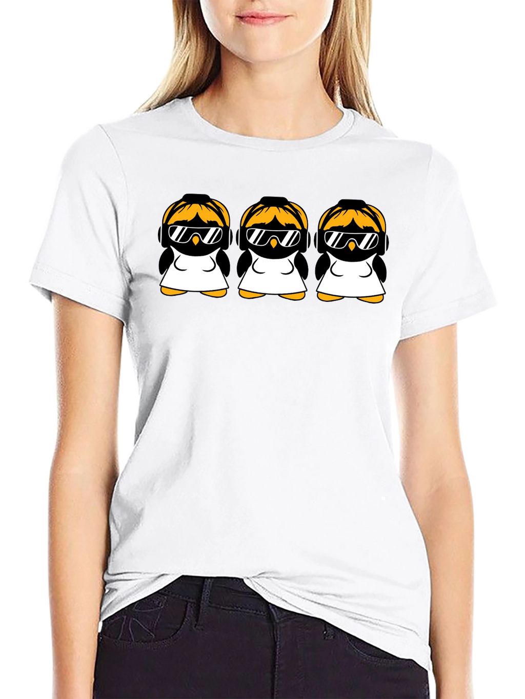 Penguin DJ Graphic Tee - Black