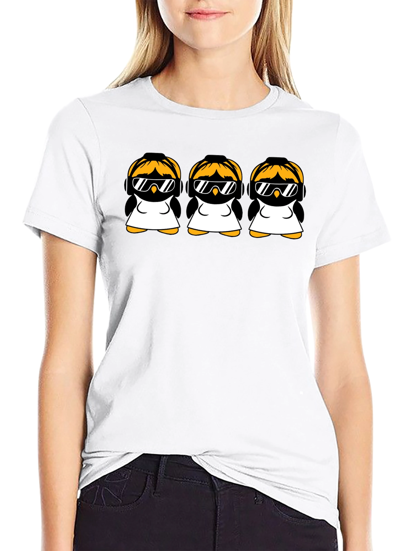 Penguin DJ Graphic Tee - Black