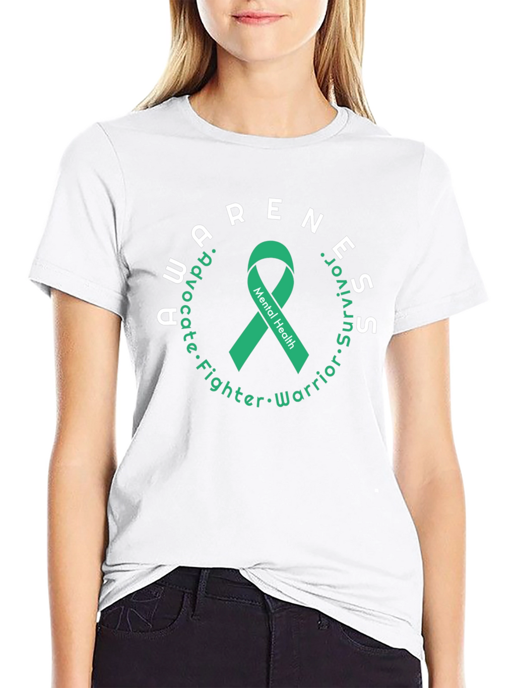 Mental Health Awareness Ribbon Graphic Tee