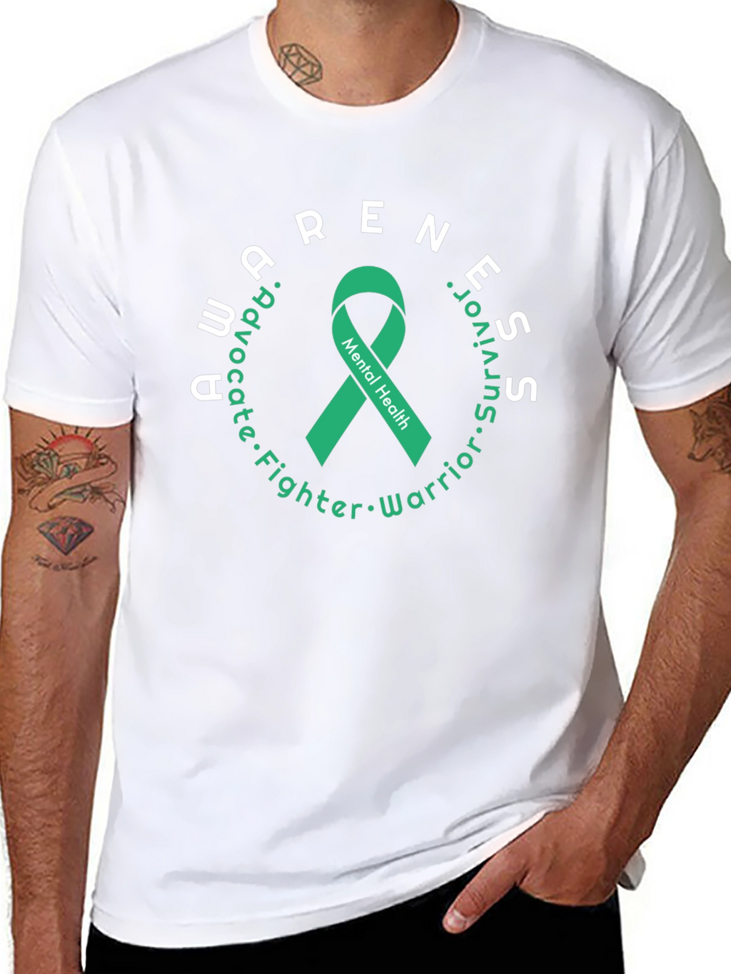 Mental Health Awareness Ribbon Graphic Tee