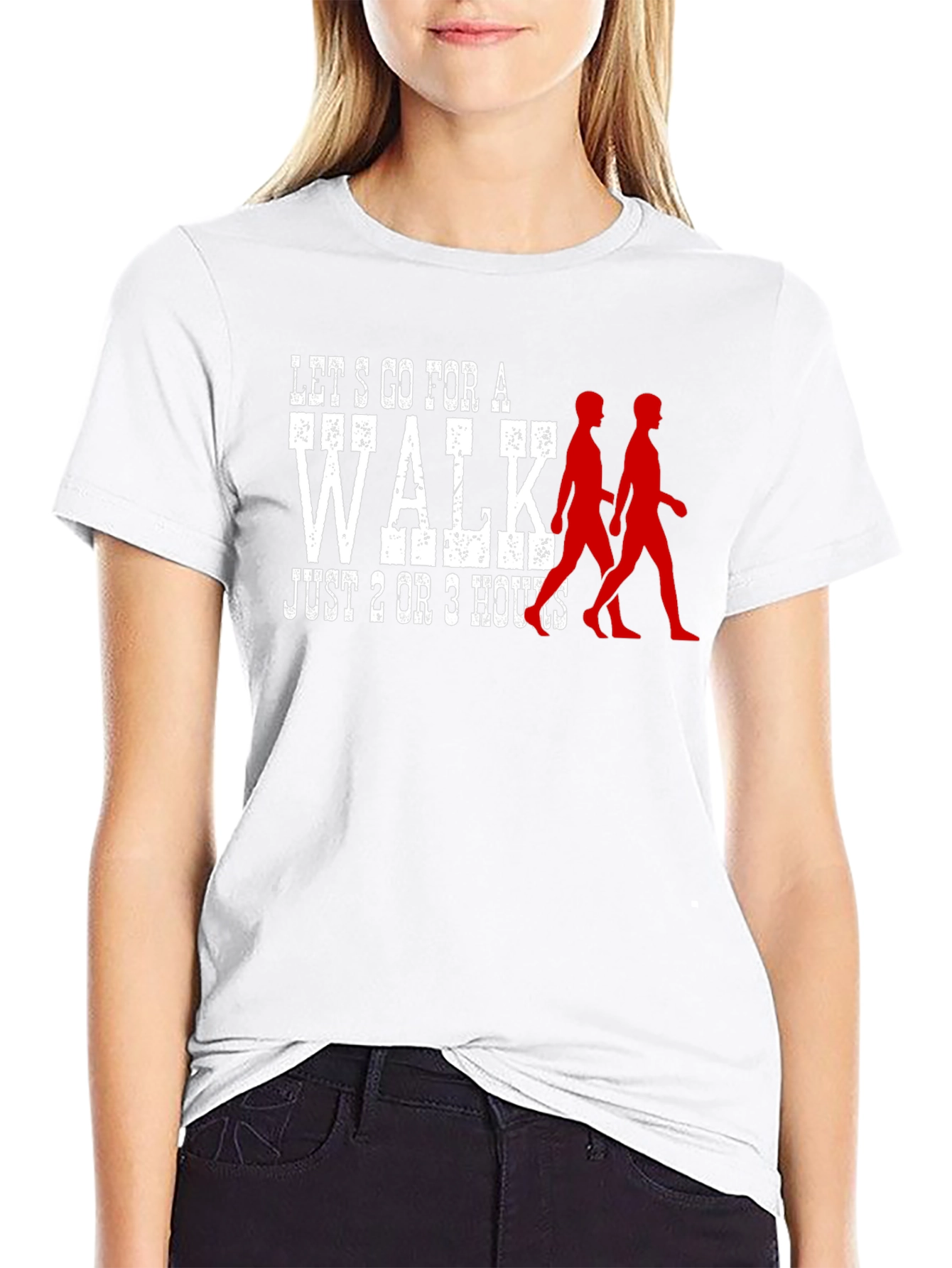 Lets Go for a Walk Black Graphic T-Shirt