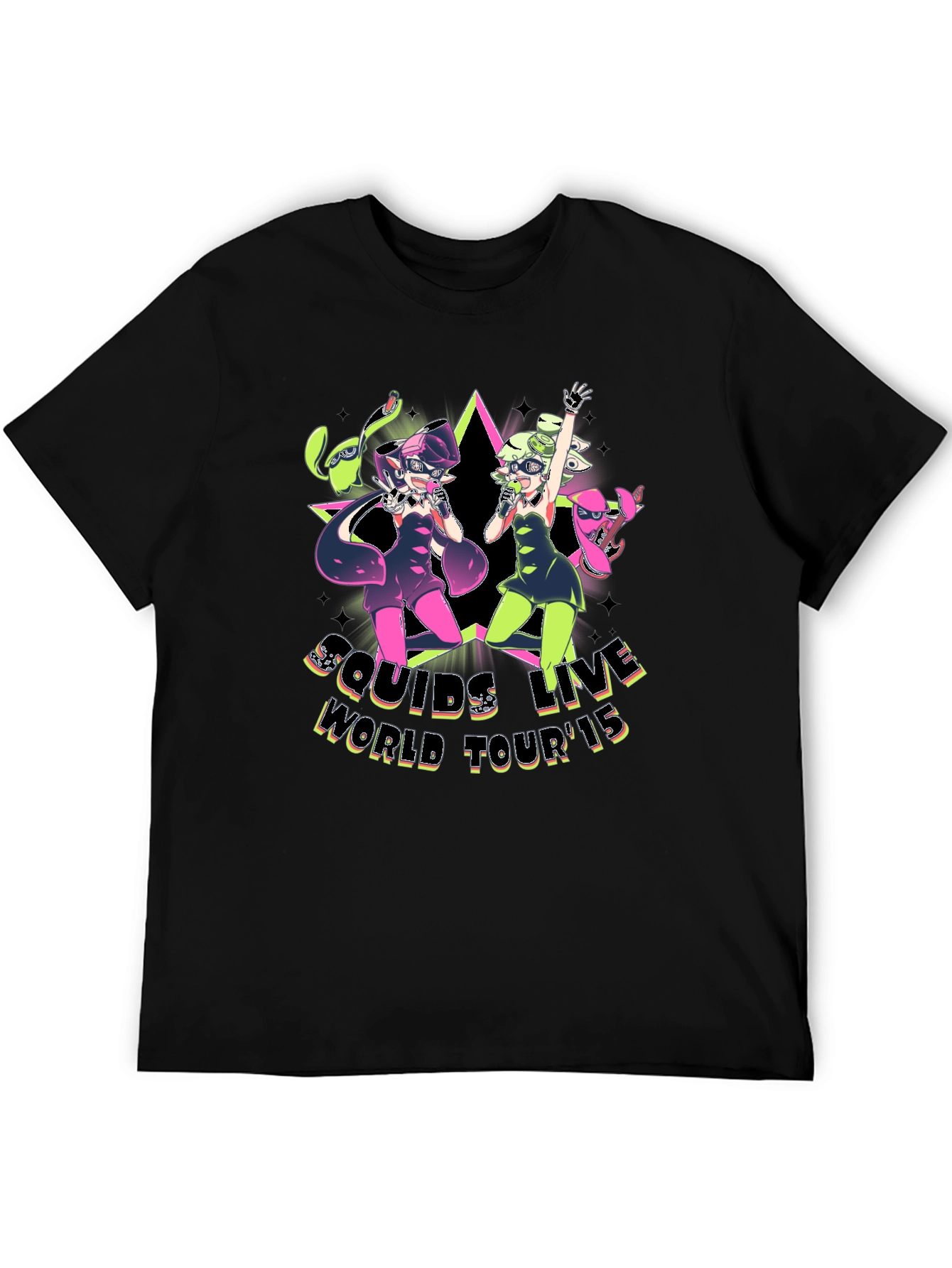 Squids Live World Tour 15 Black T-Shirt