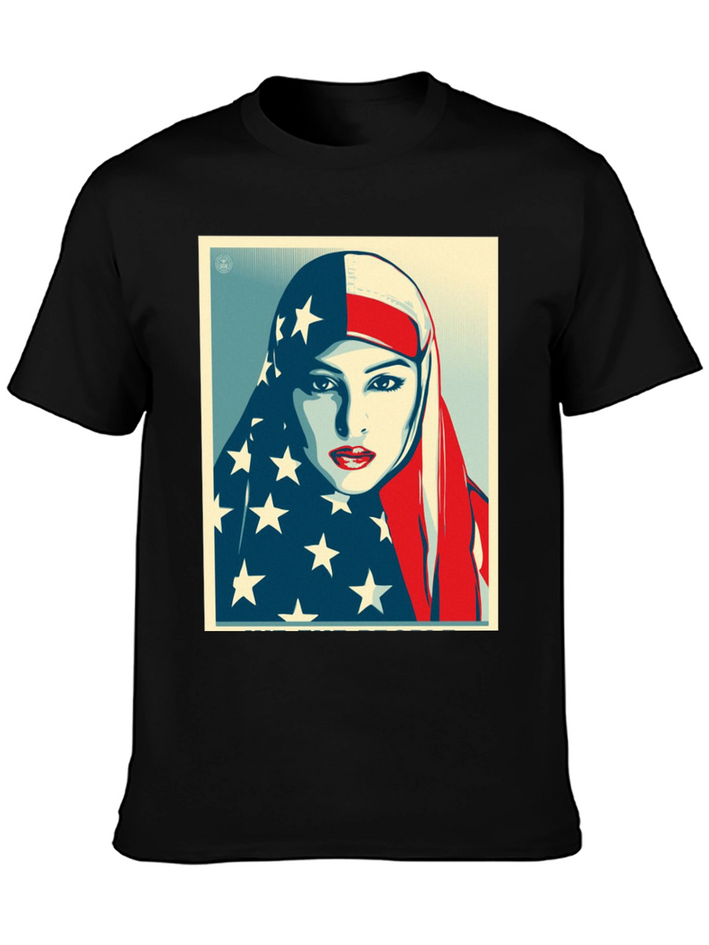 American Flag Hijab Graphic T-Shirt