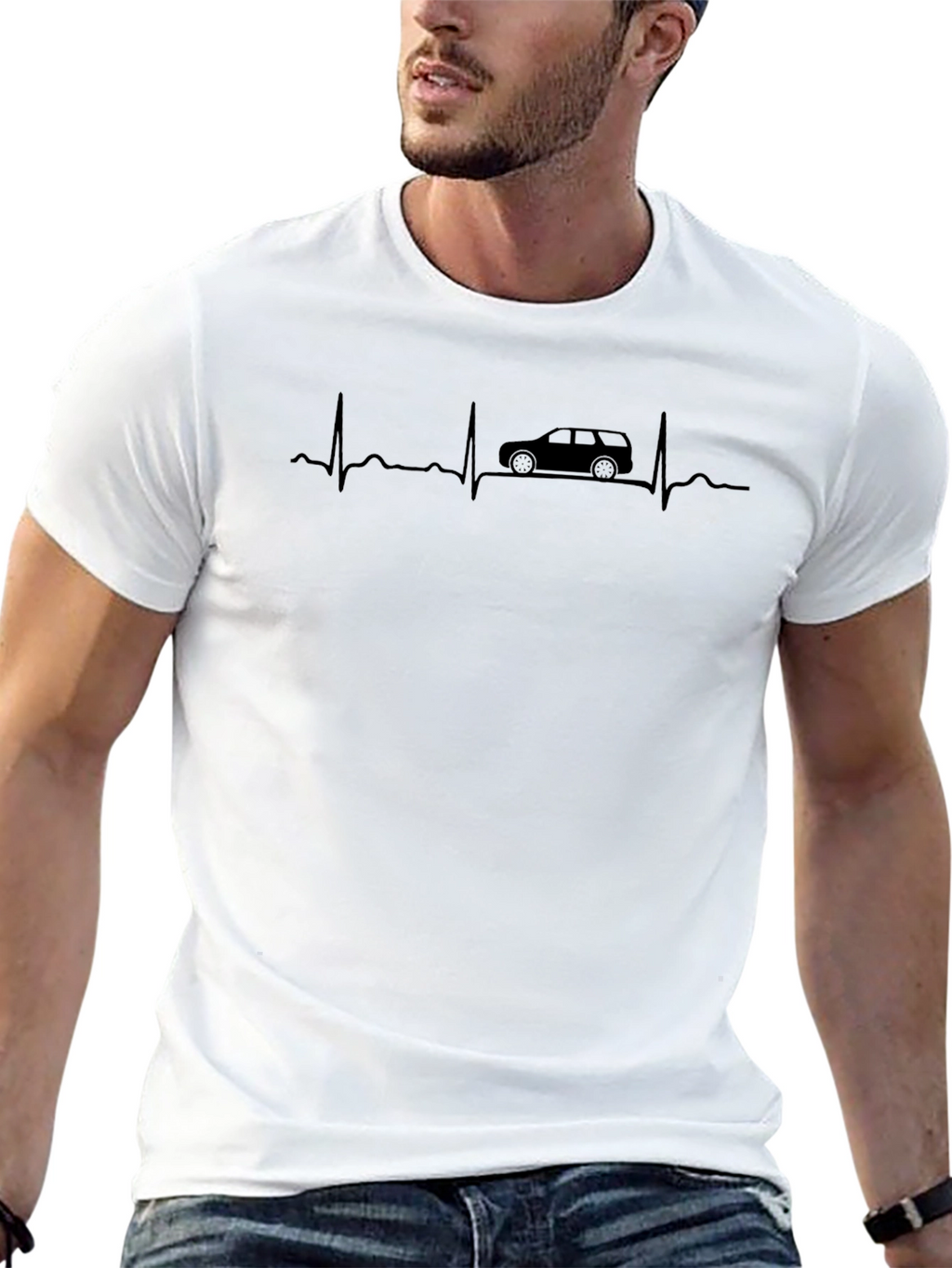 SUV Heartbeat T-Shirt -  Car Lover Tee