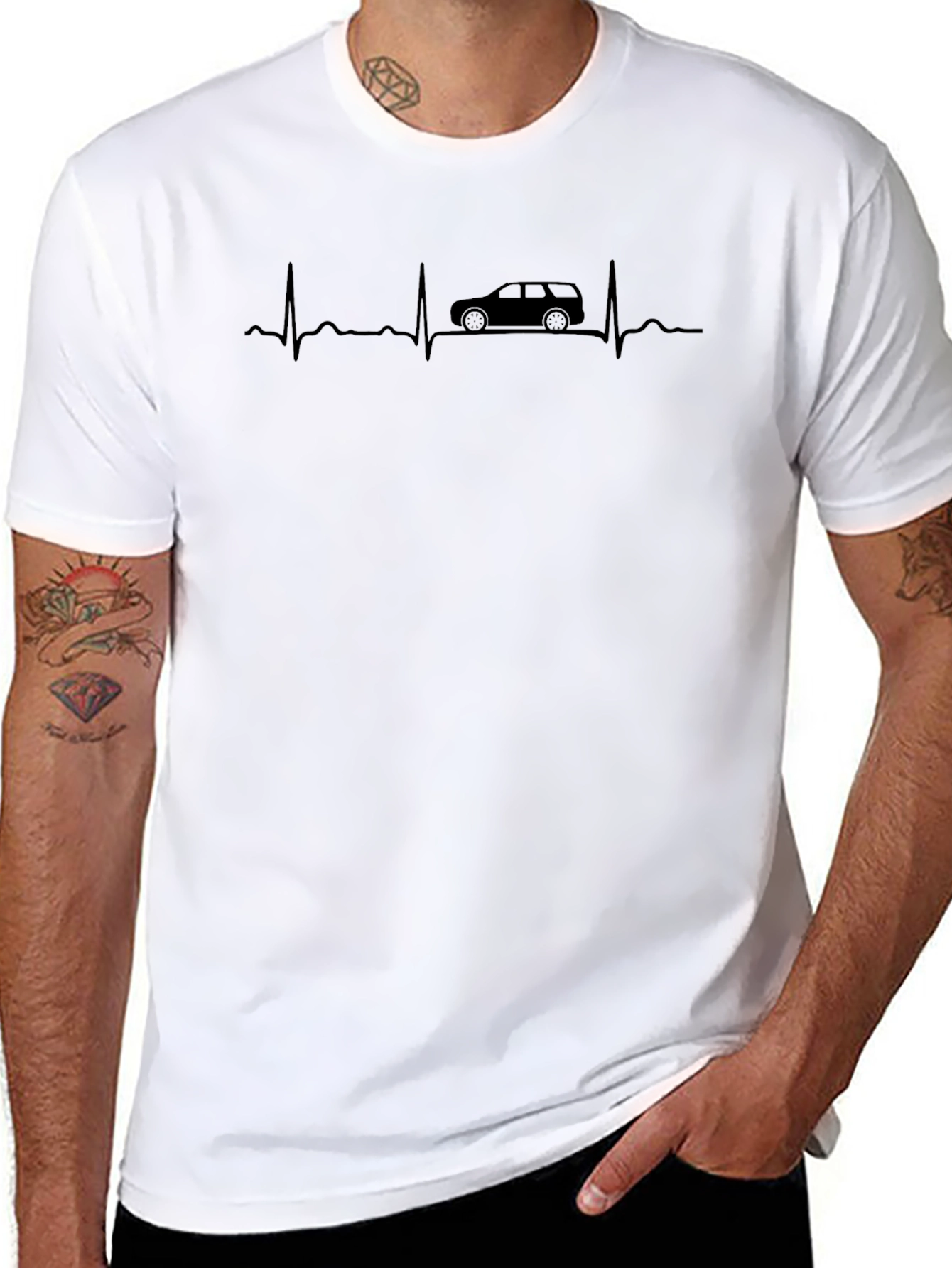 SUV Heartbeat T-Shirt -  Car Lover Tee