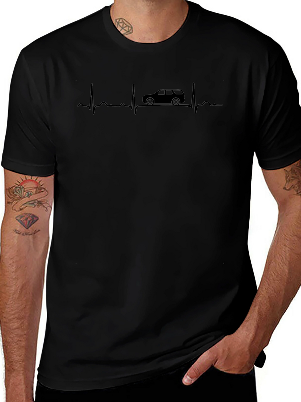 SUV Heartbeat T-Shirt -  Car Lover Tee