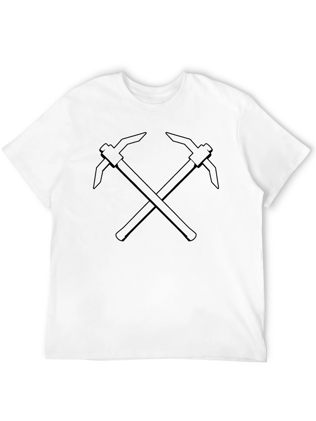 Crossed Pickaxes Black Graphic Tee