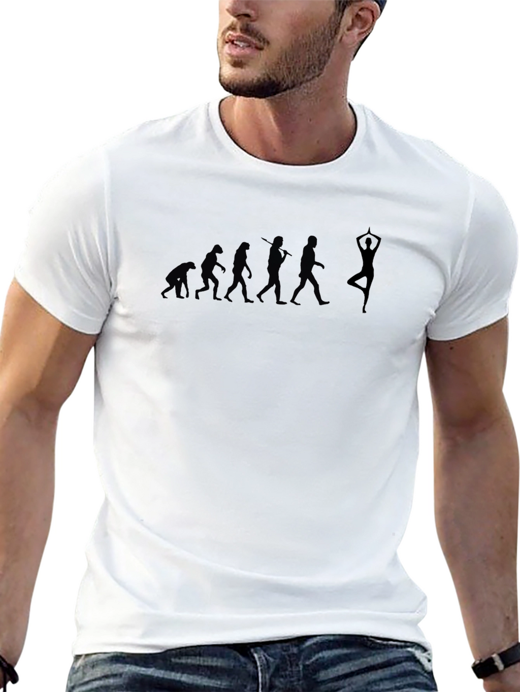 Yoga Evolution Graphic T-Shirt - Black