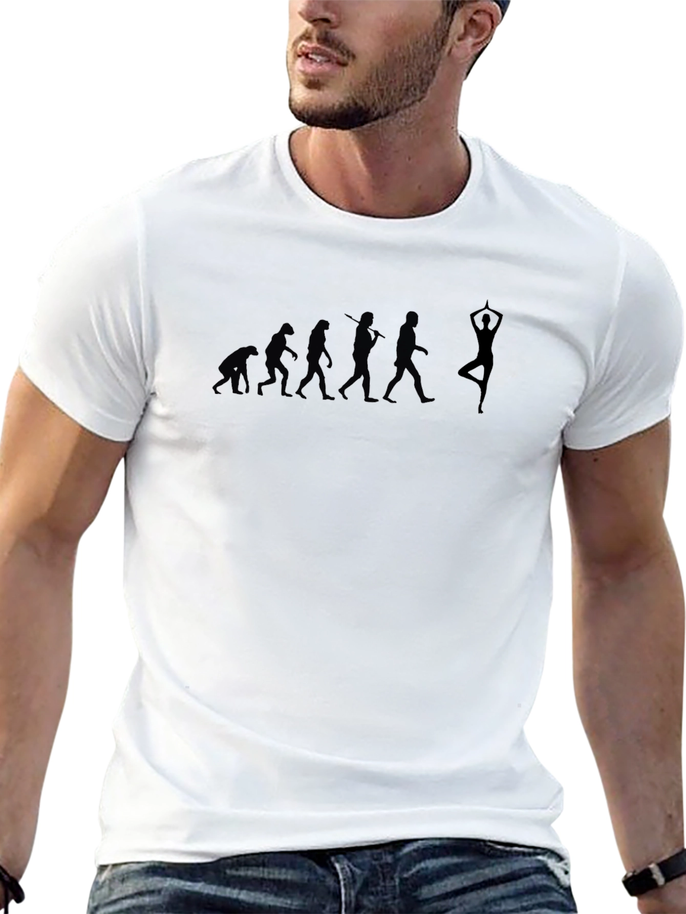 Yoga Evolution Graphic T-Shirt - Black