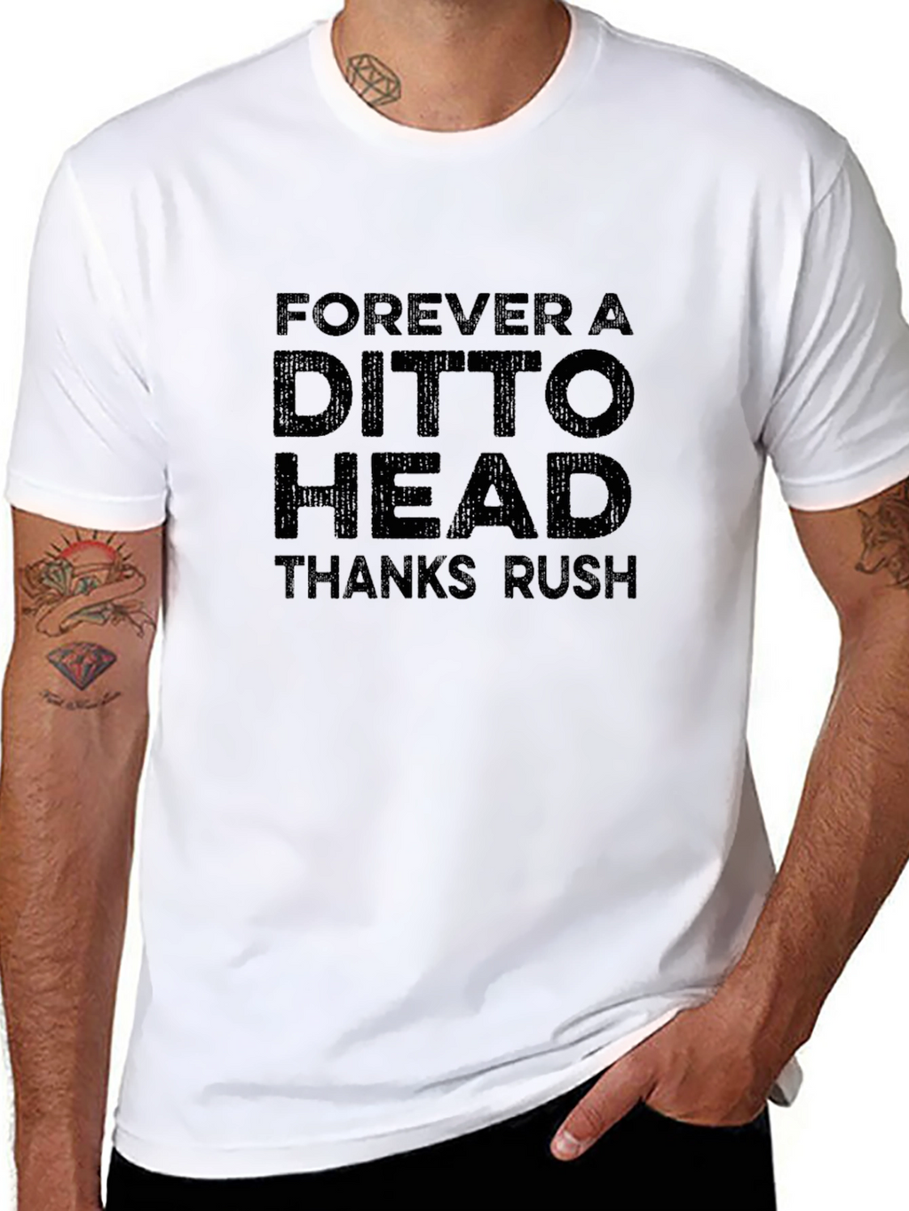 Ditto Head Black T-Shirt - Forever Thankful Tee