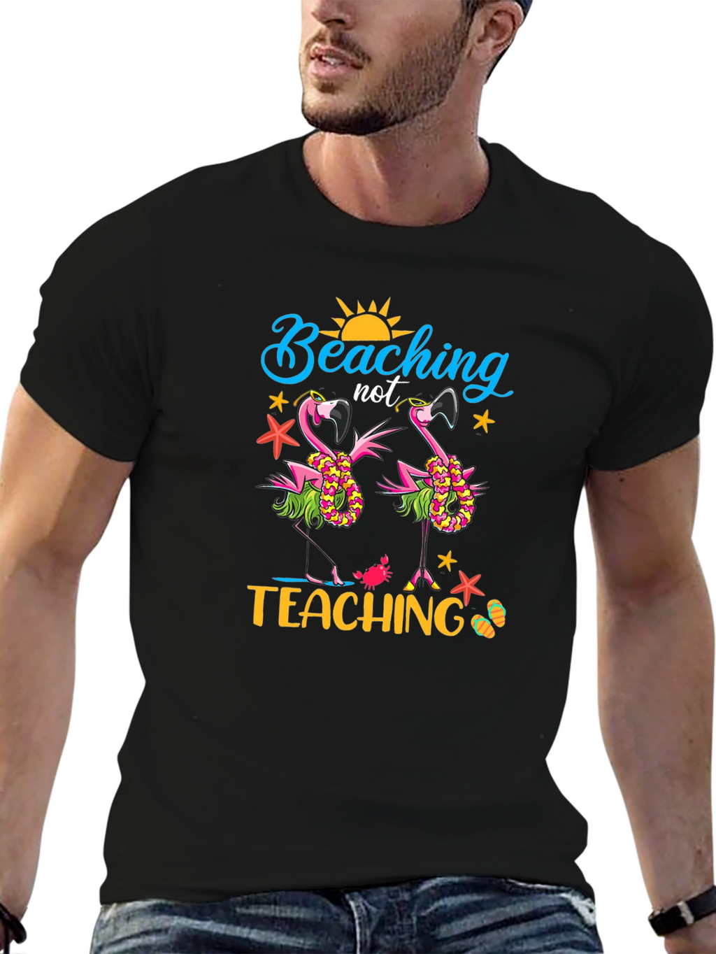 Beaching Not Teaching Graphic T-Shirt