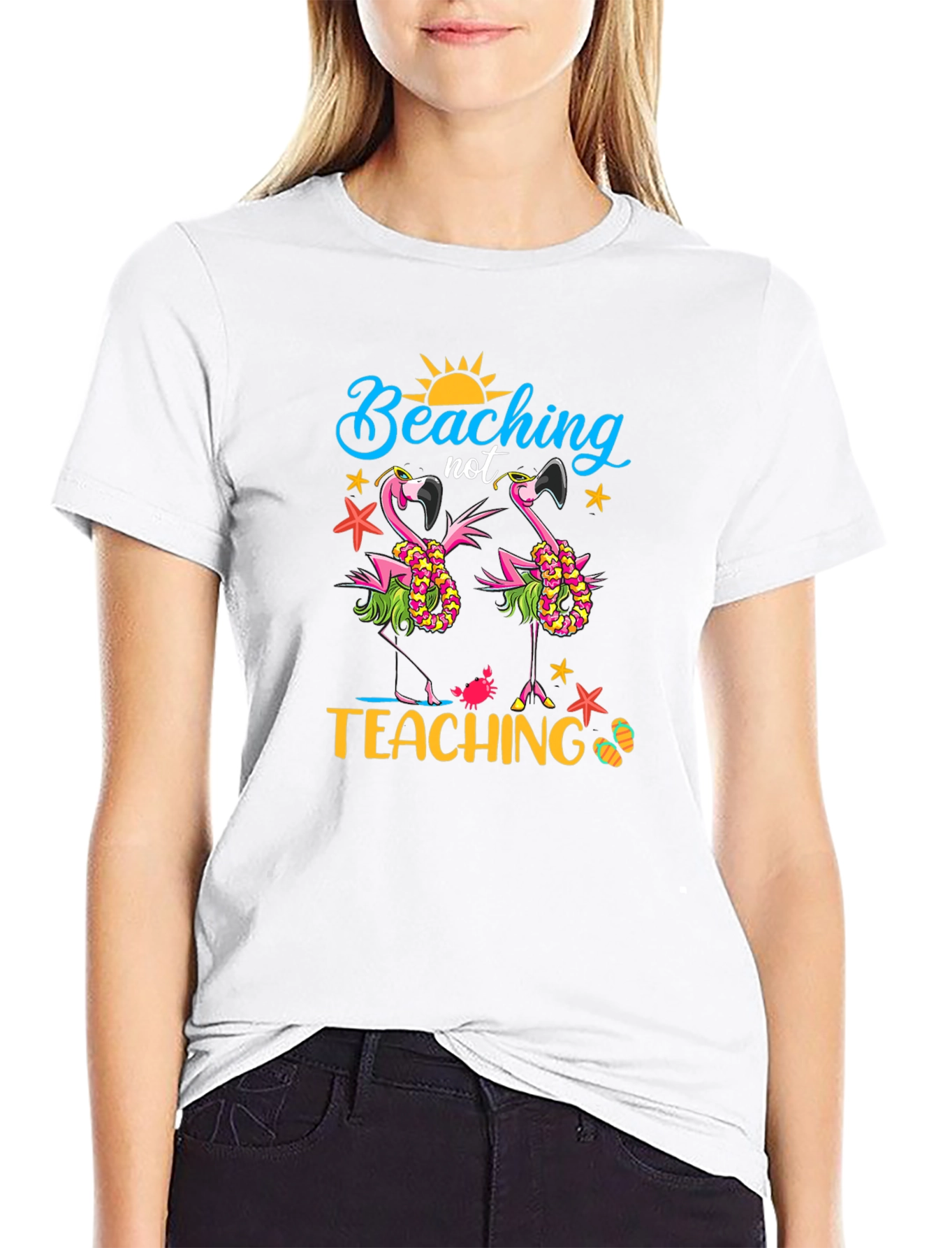 Beaching Not Teaching Graphic T-Shirt