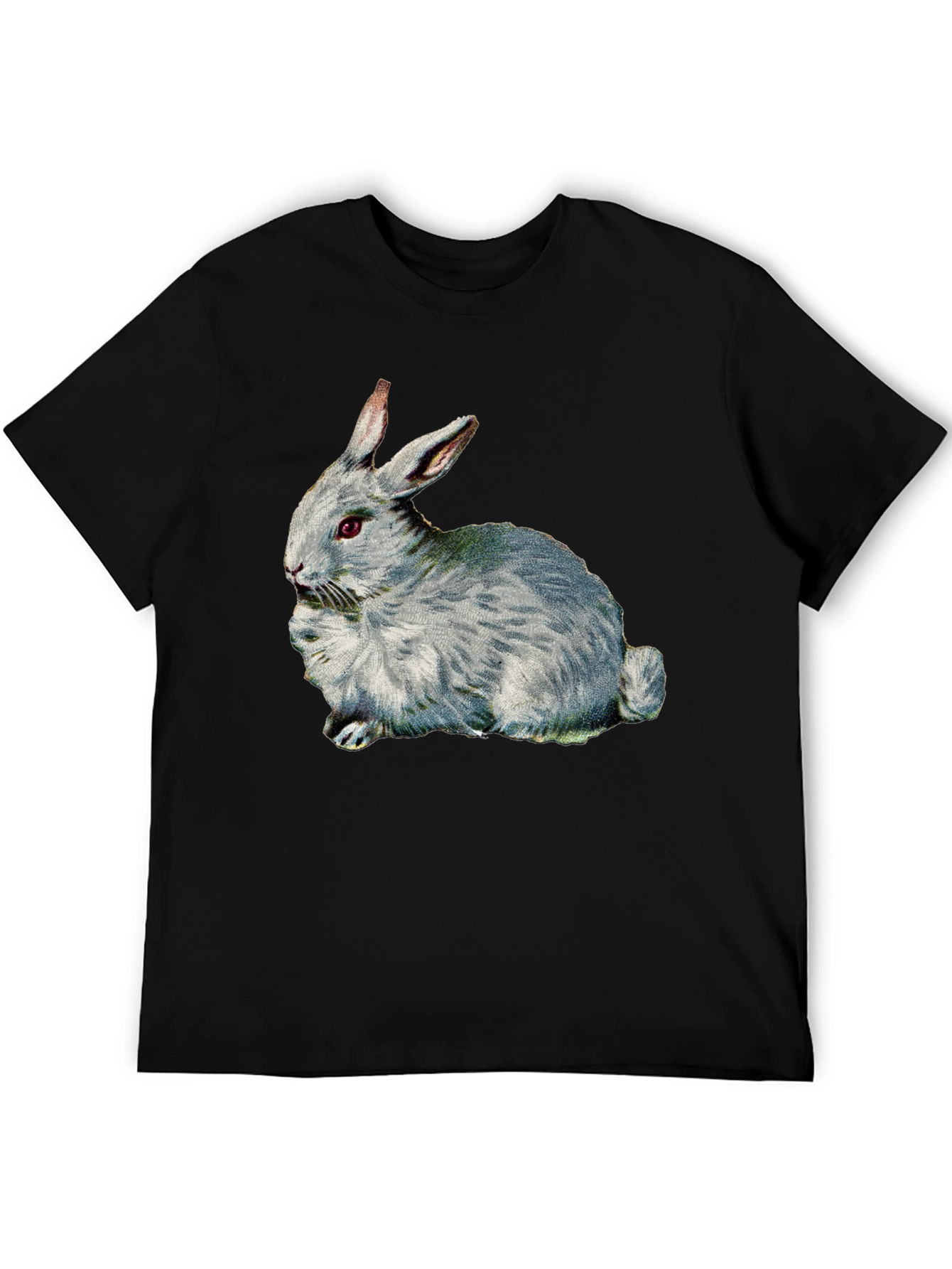 Rabbit Graphic T-Shirt - Black Casual Tee