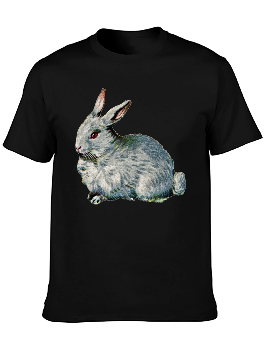 Rabbit Graphic T-Shirt - Black Casual Tee