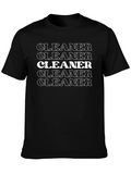 Cleaner Graphic Tee - Black Cotton Comfort