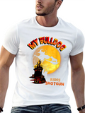 Bulldog Rides Shotgun Halloween T-Shirt