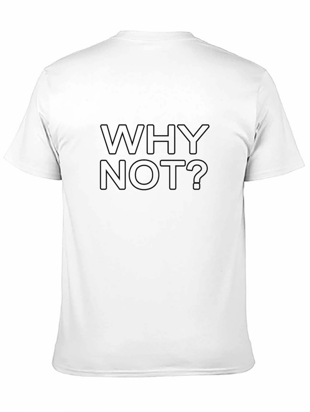Mens Black WHY NOT? Crewneck T-Shirt