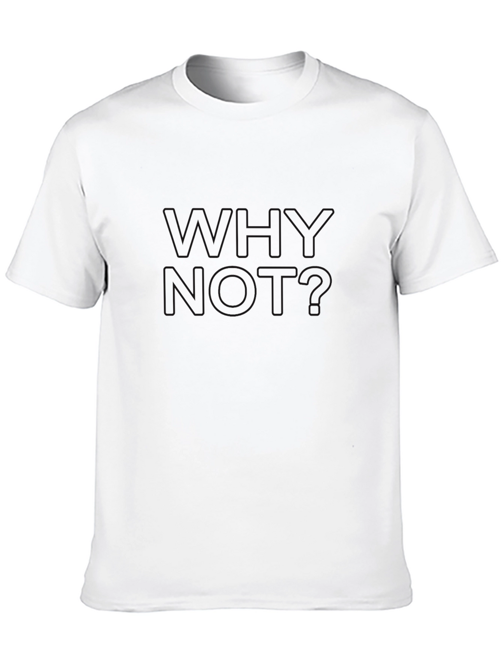 Mens Black WHY NOT? Crewneck T-Shirt