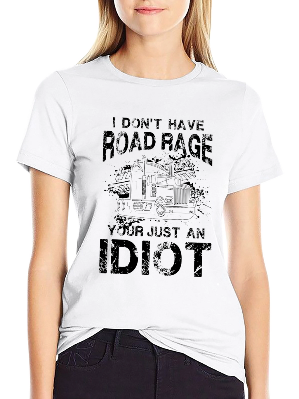 Road Rage Trucker Black T-Shirt