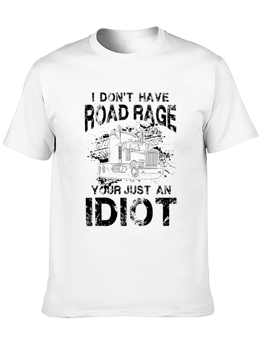 Road Rage Trucker Black T-Shirt