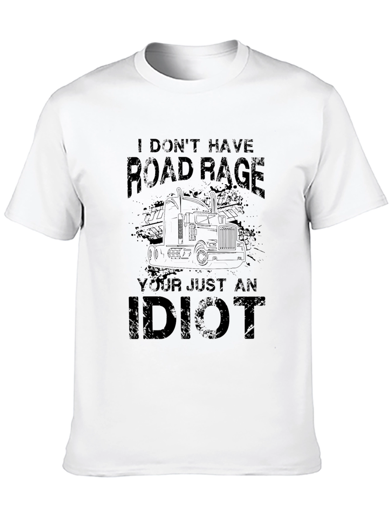 Road Rage Trucker Black T-Shirt