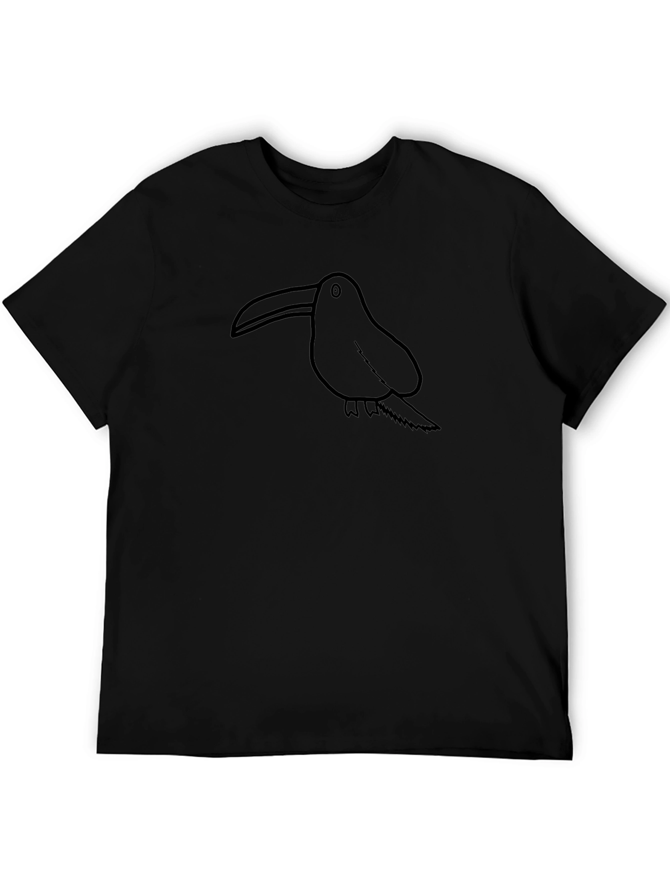 Toucian Graphic Print Black T-Shirt