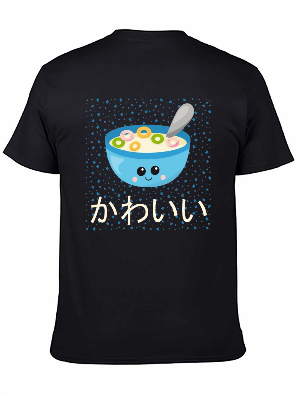 Kawaii Cereal Bowl Graphic T-Shirt