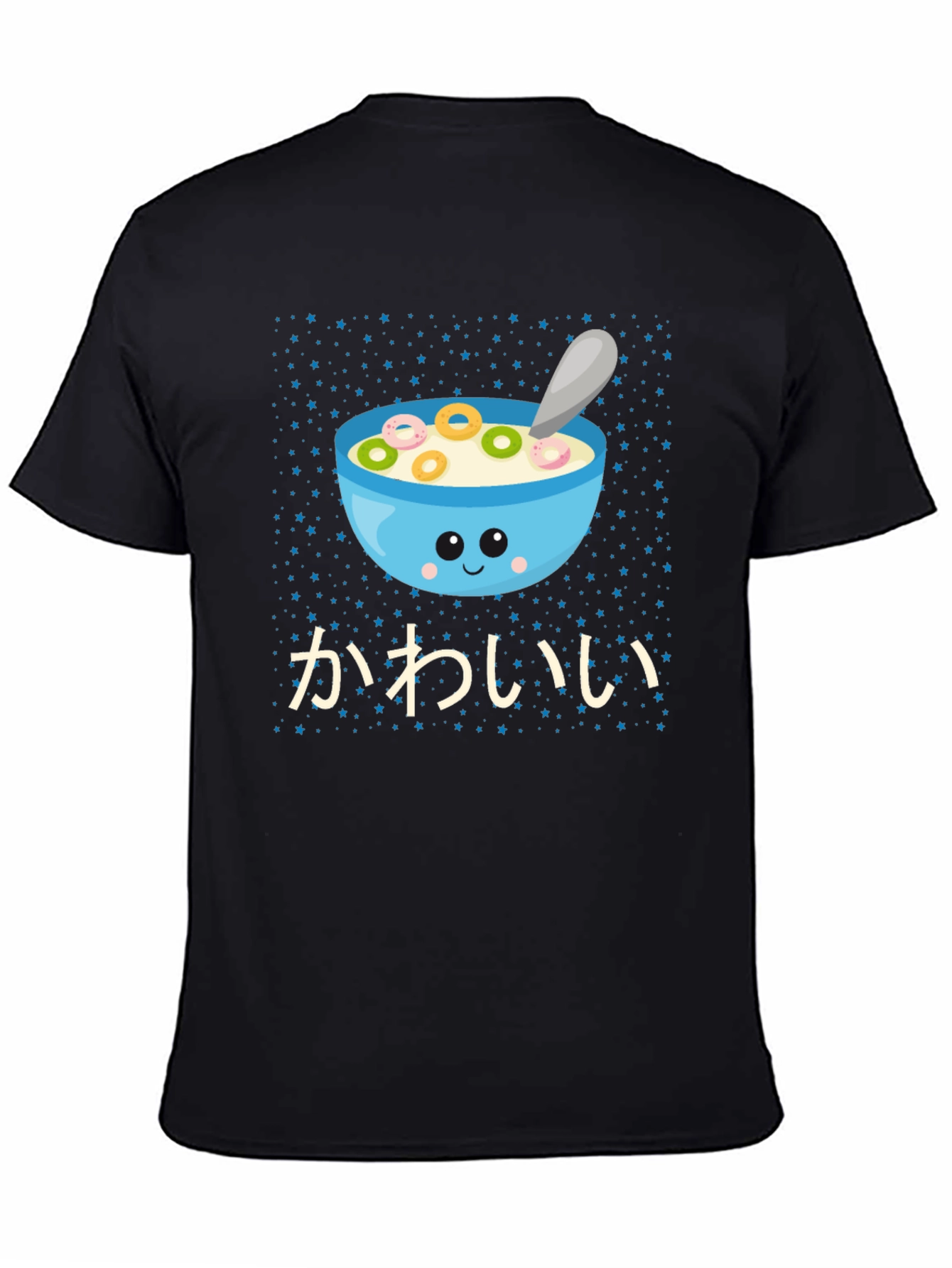 Kawaii Cereal Bowl Graphic T-Shirt