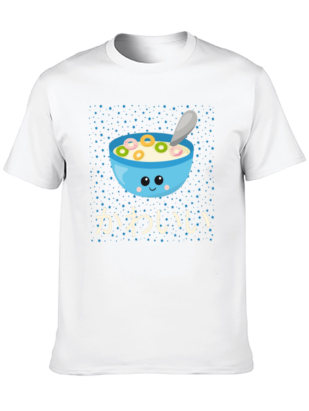 Kawaii Cereal Bowl Graphic T-Shirt