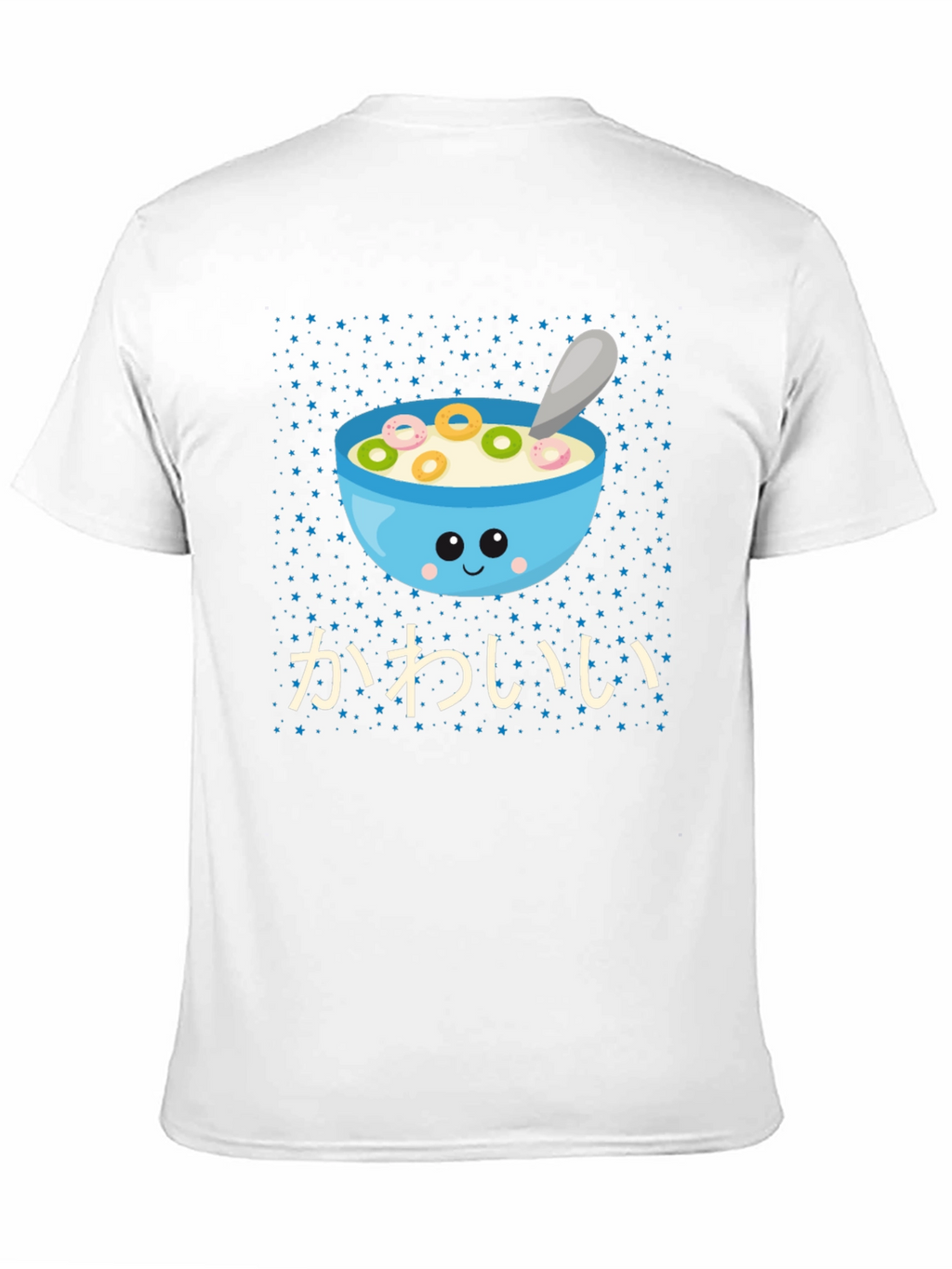 Kawaii Cereal Bowl Graphic T-Shirt