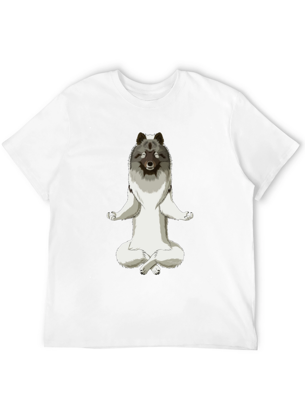 Meditating Wolf T-Shirt - Zen Dog Tee