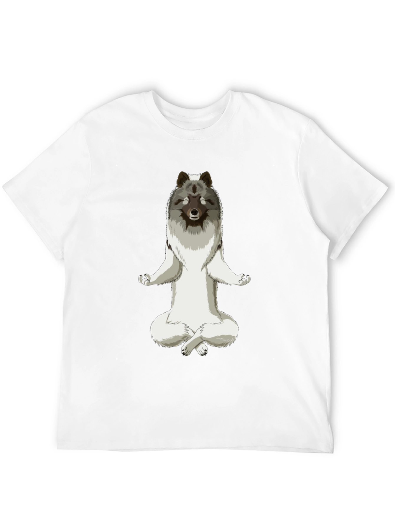 Meditating Wolf T-Shirt - Zen Dog Tee