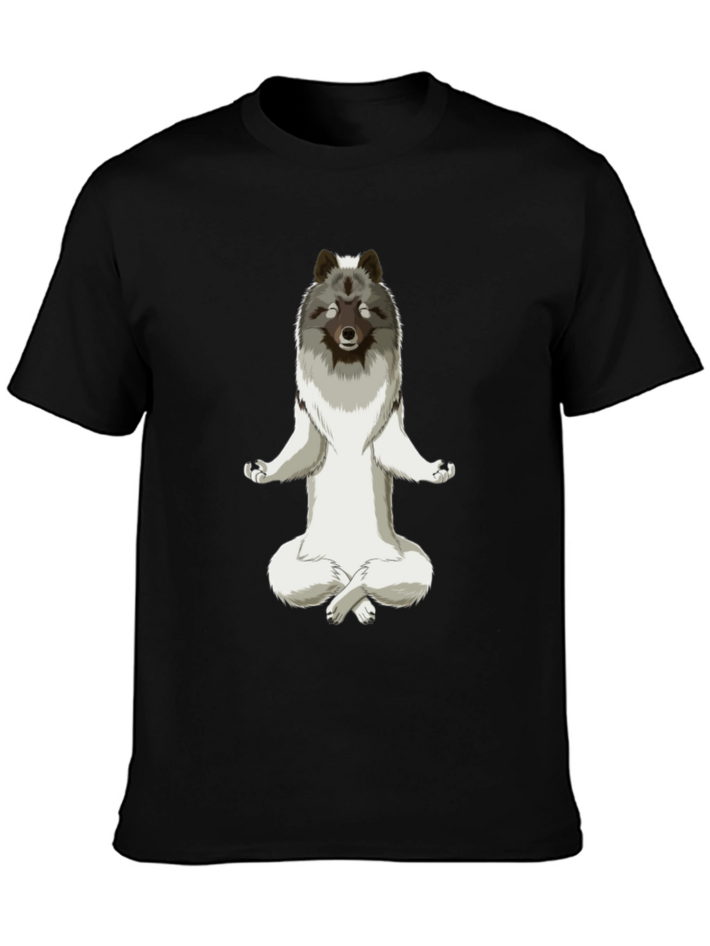 Meditating Wolf T-Shirt - Zen Dog Tee
