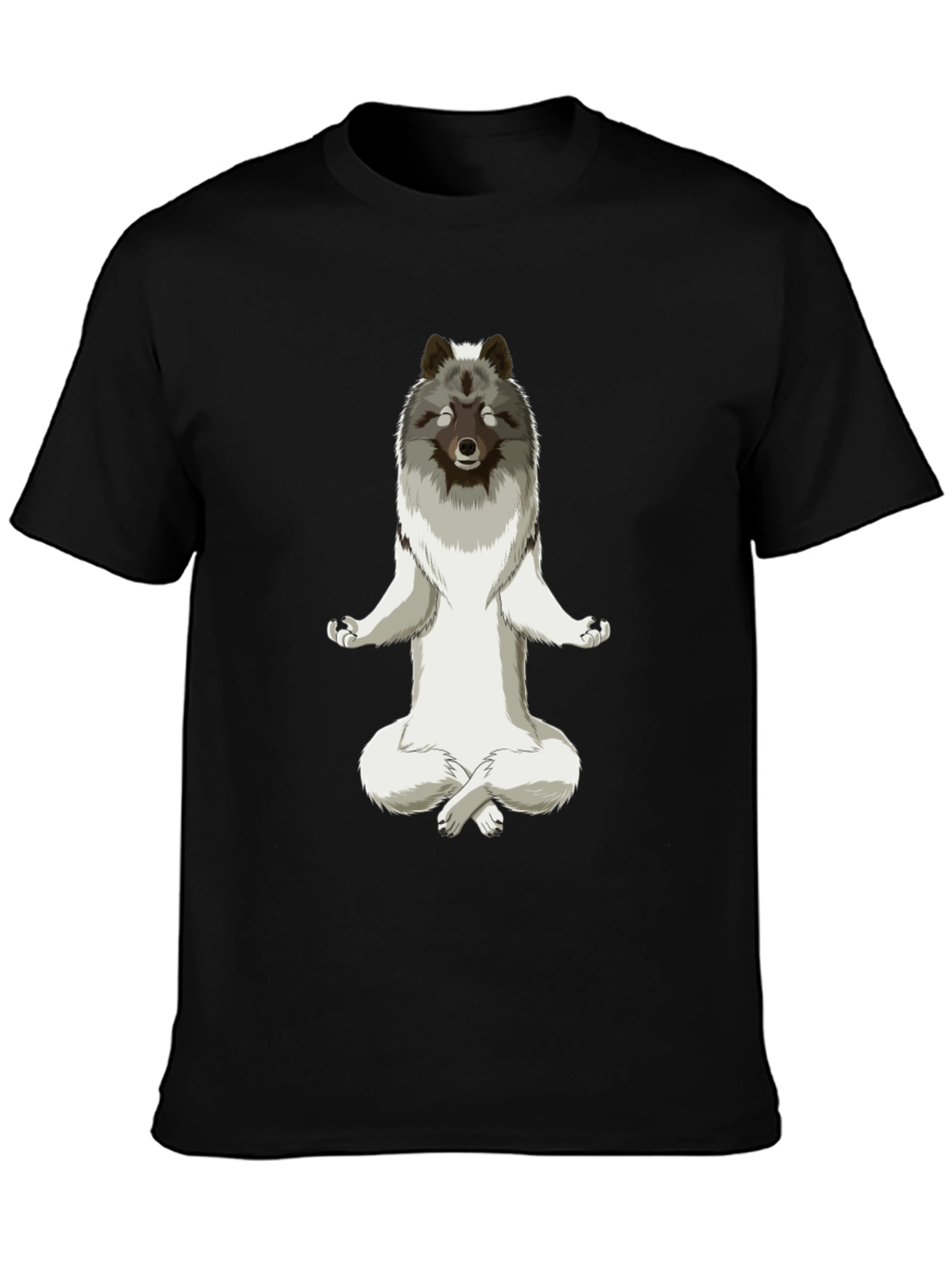 Meditating Wolf T-Shirt - Zen Dog Tee