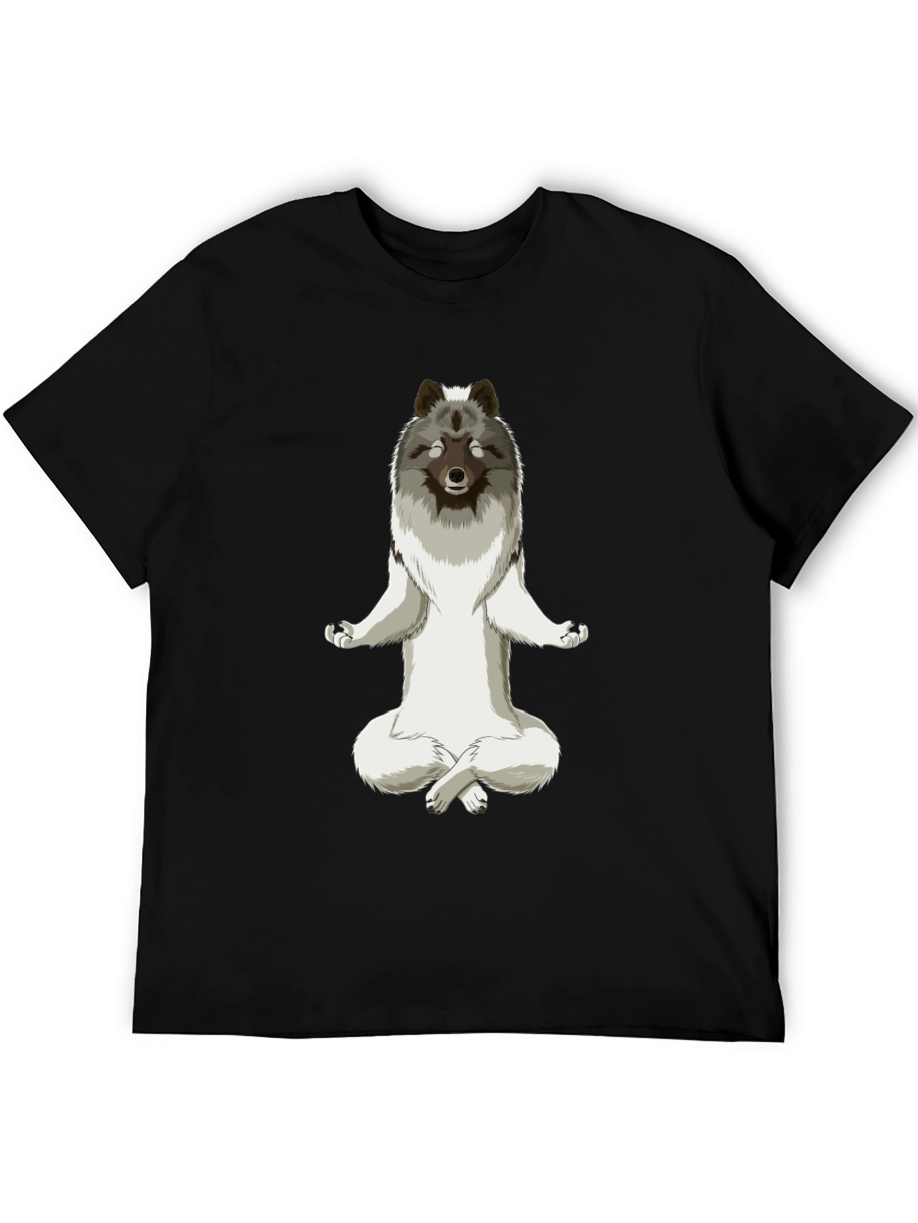 Meditating Wolf T-Shirt - Zen Dog Tee
