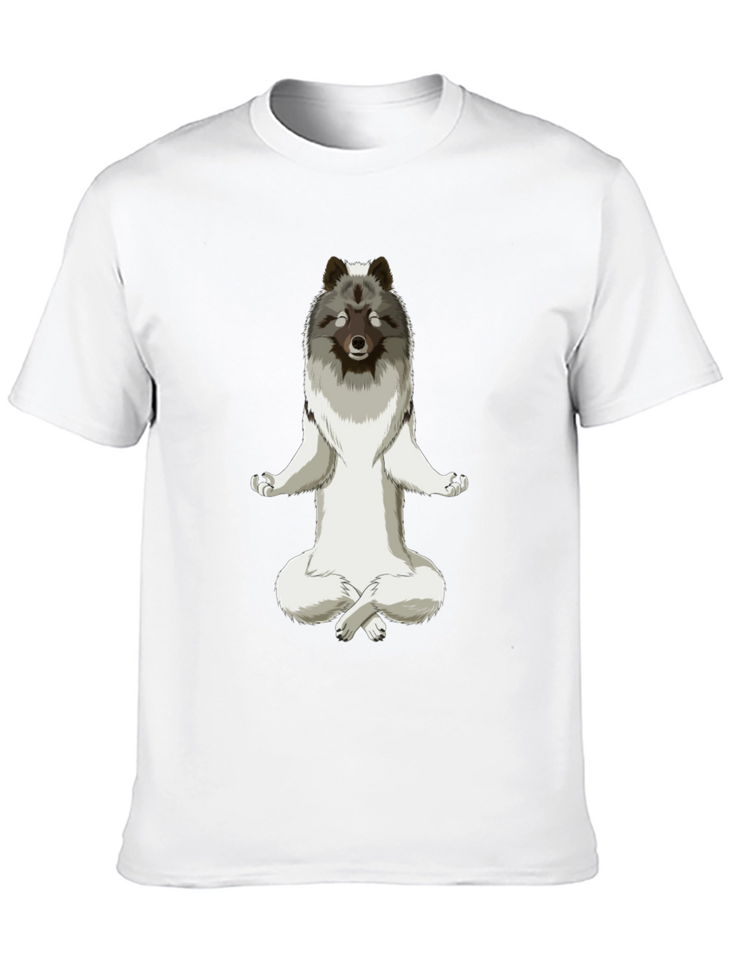 Meditating Wolf T-Shirt - Zen Dog Tee
