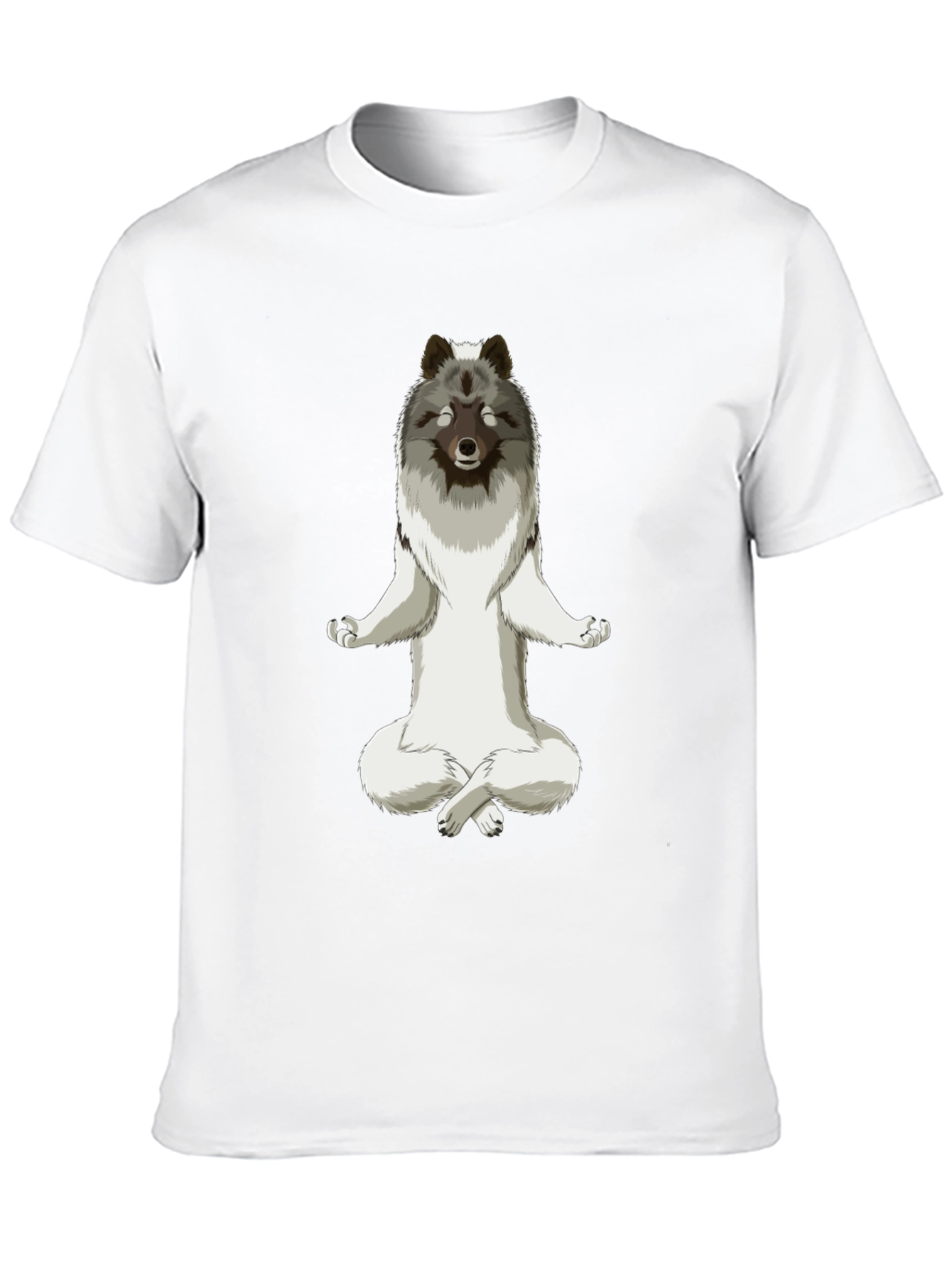 Meditating Wolf T-Shirt - Zen Dog Tee