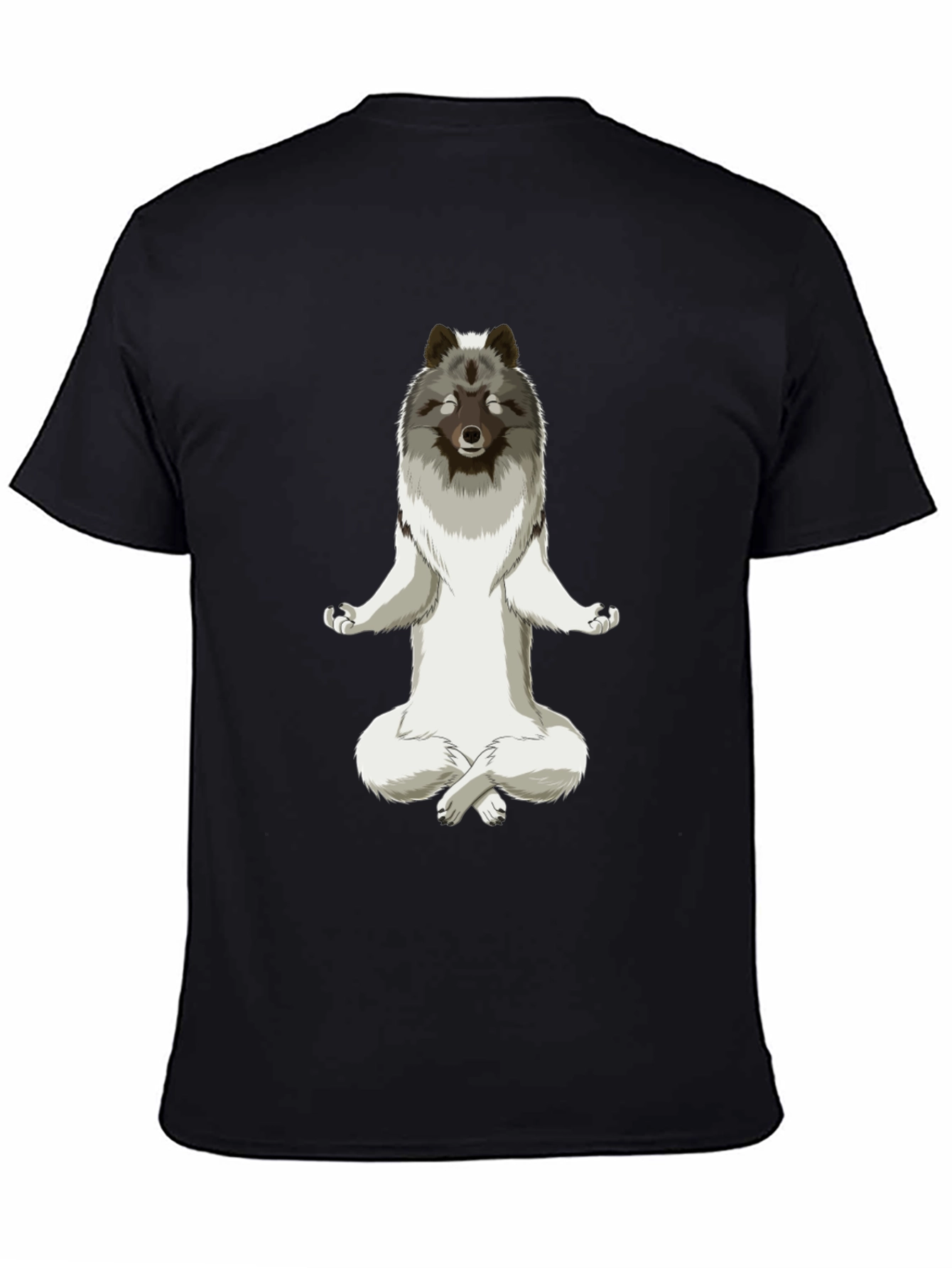 Meditating Wolf T-Shirt - Zen Dog Tee