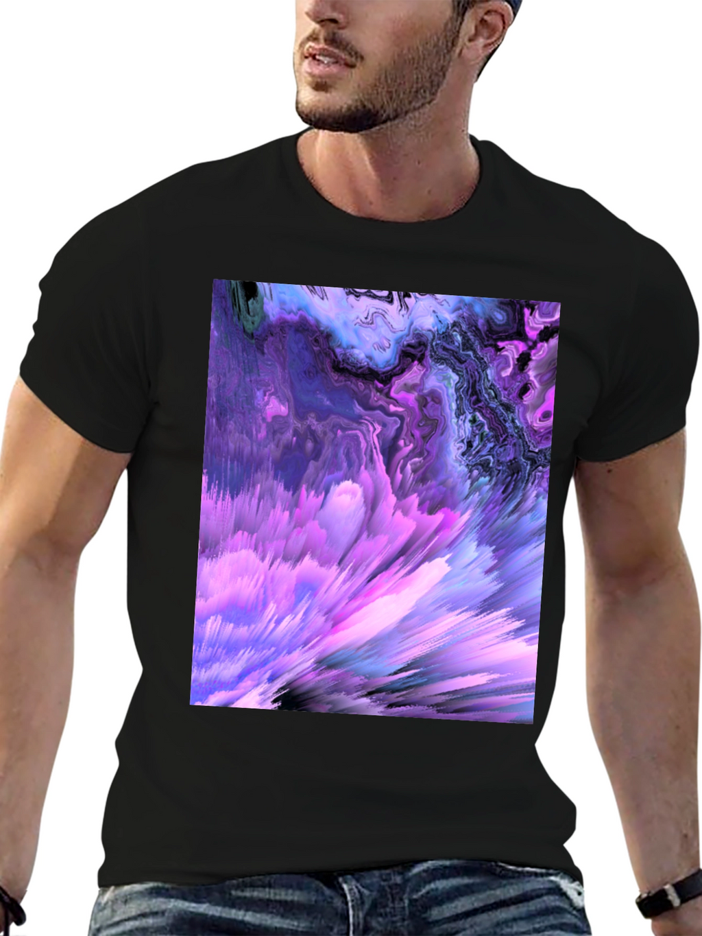 Abstract Art Black T-Shirt - Unique Design