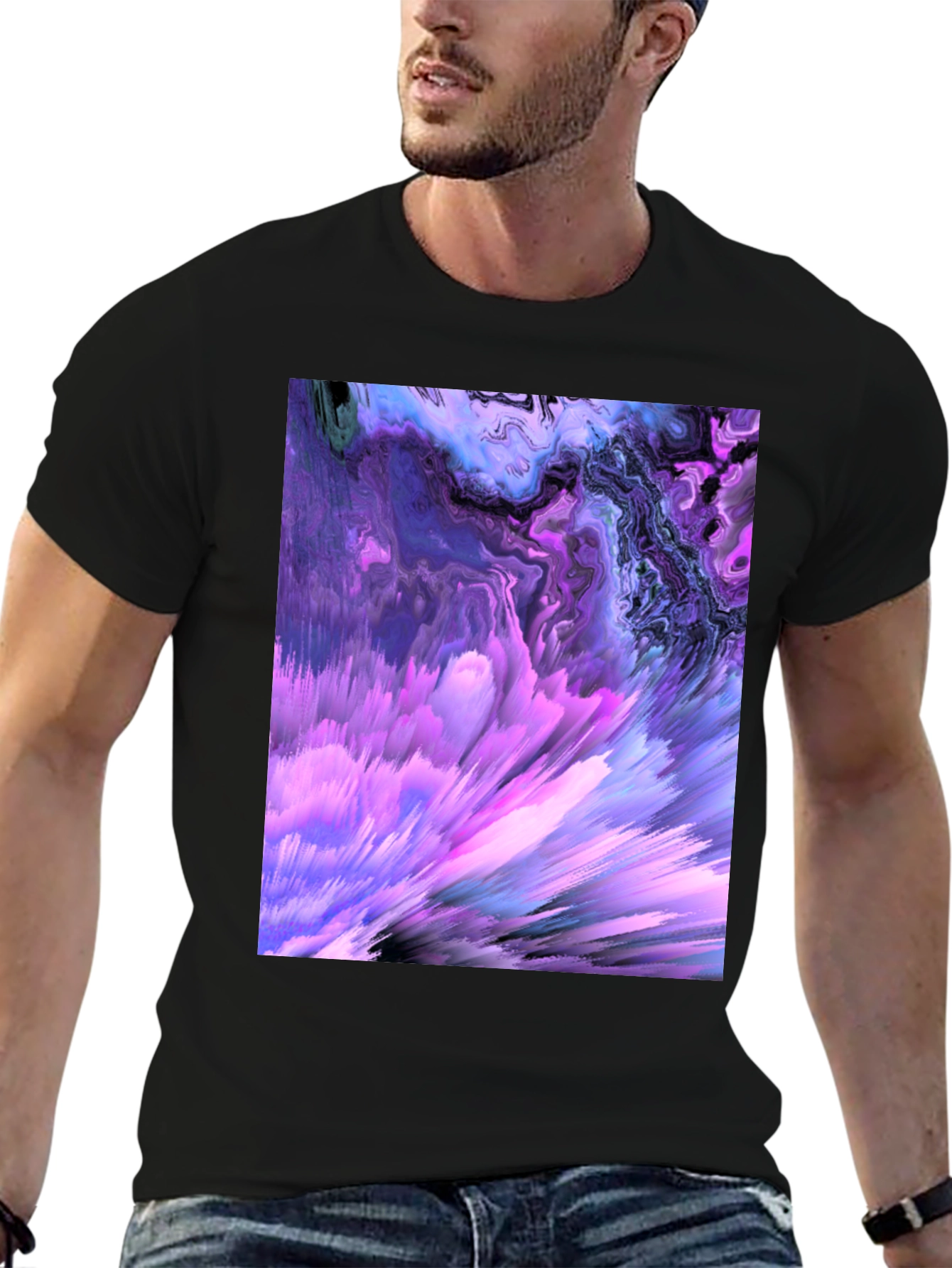Abstract Art Black T-Shirt - Unique Design