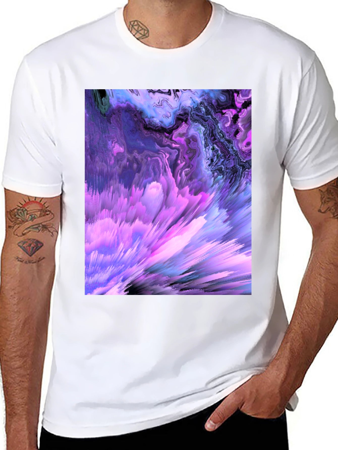 Abstract Art Black T-Shirt - Unique Design
