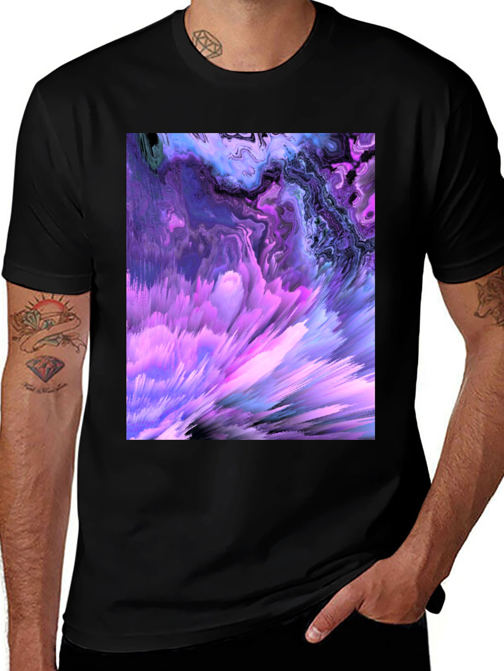 Abstract Art Black T-Shirt - Unique Design