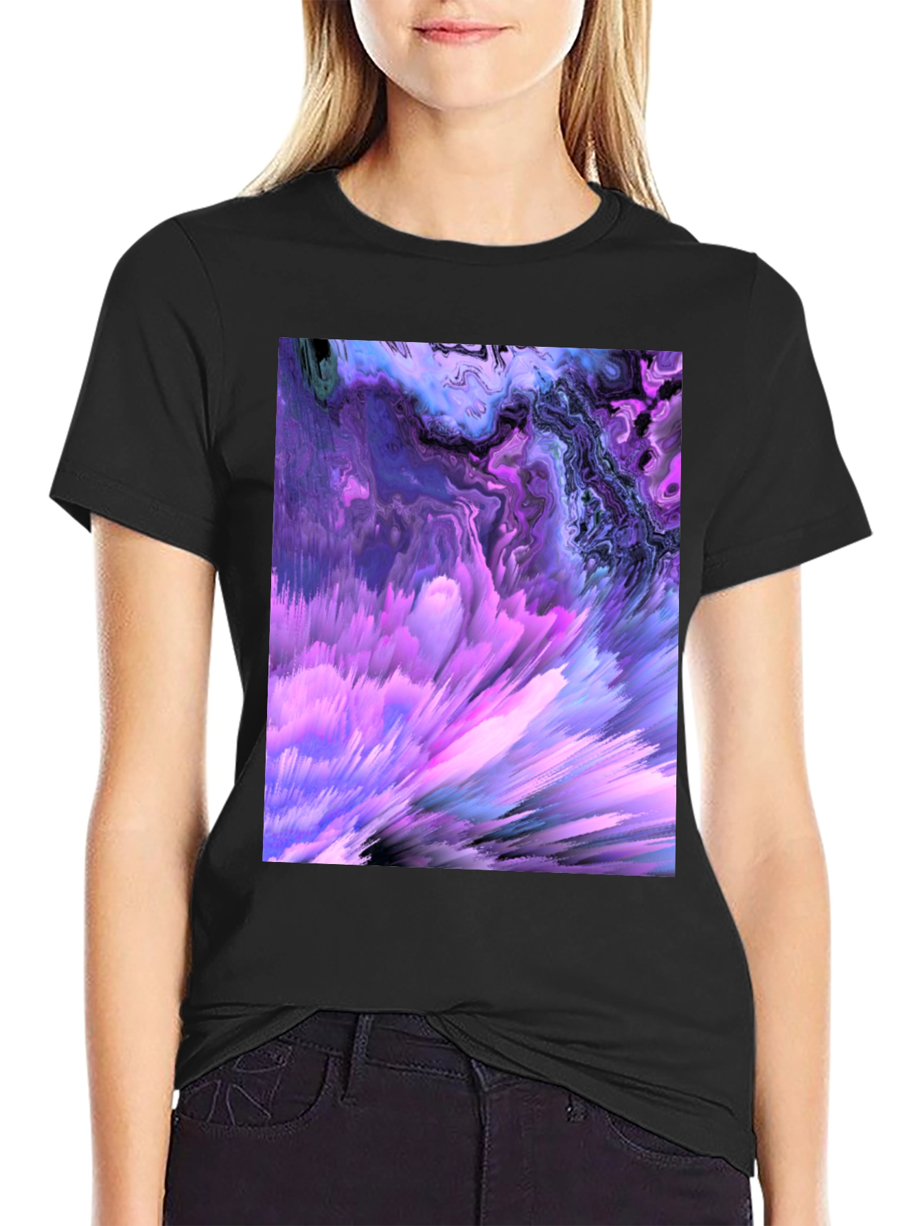 Abstract Art Black T-Shirt - Unique Design